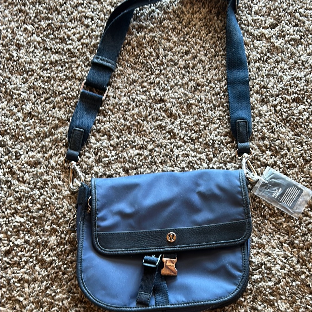 Blue and Black Crossbody Bag